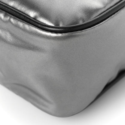 Prada Metallic Tessuto Nylon Metal Studded Shoulder Bag Ferro Black 7 of 7