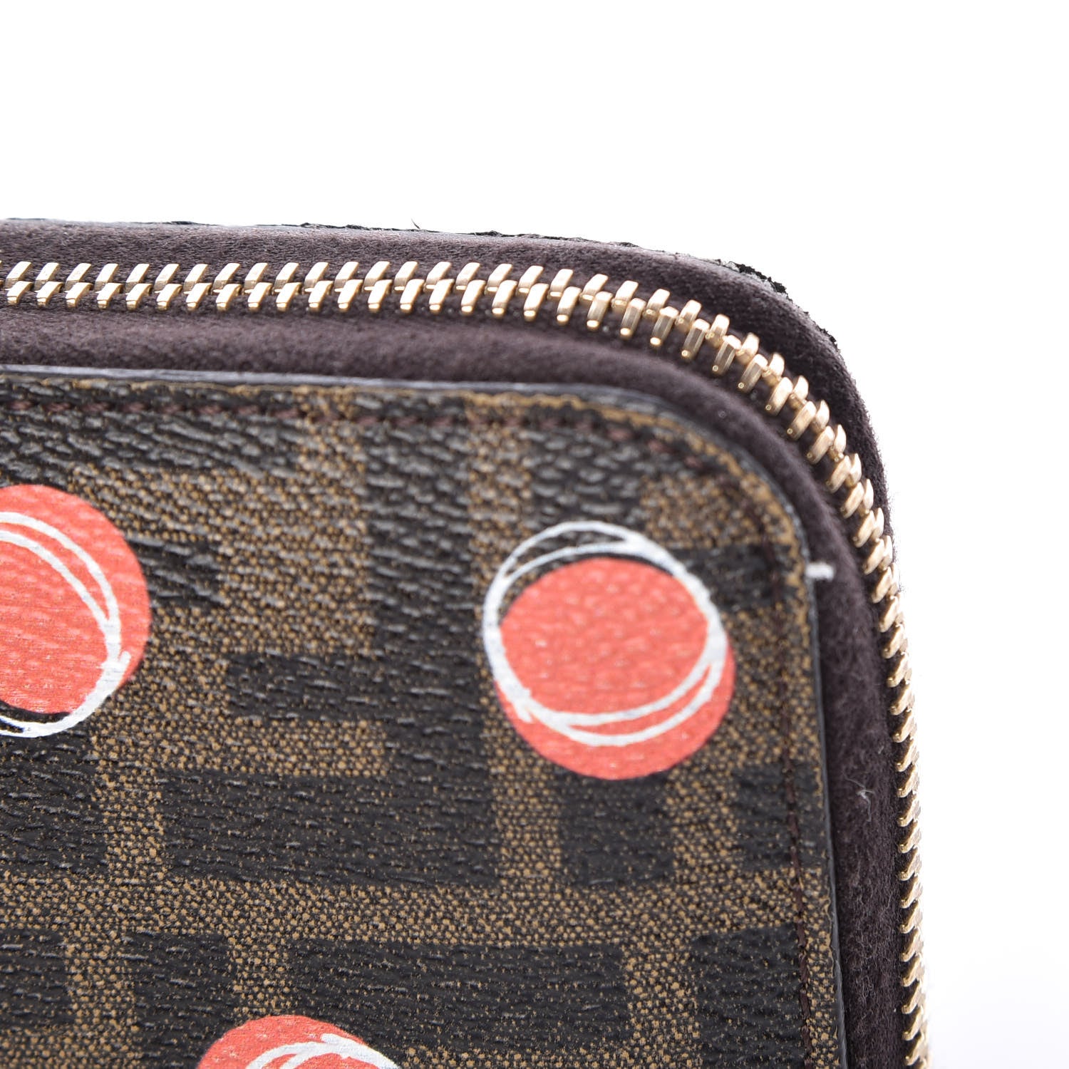 Fendi Zucca Spalmati Saint Bamboline Zip Around Wallet Tobacco 18 of 21