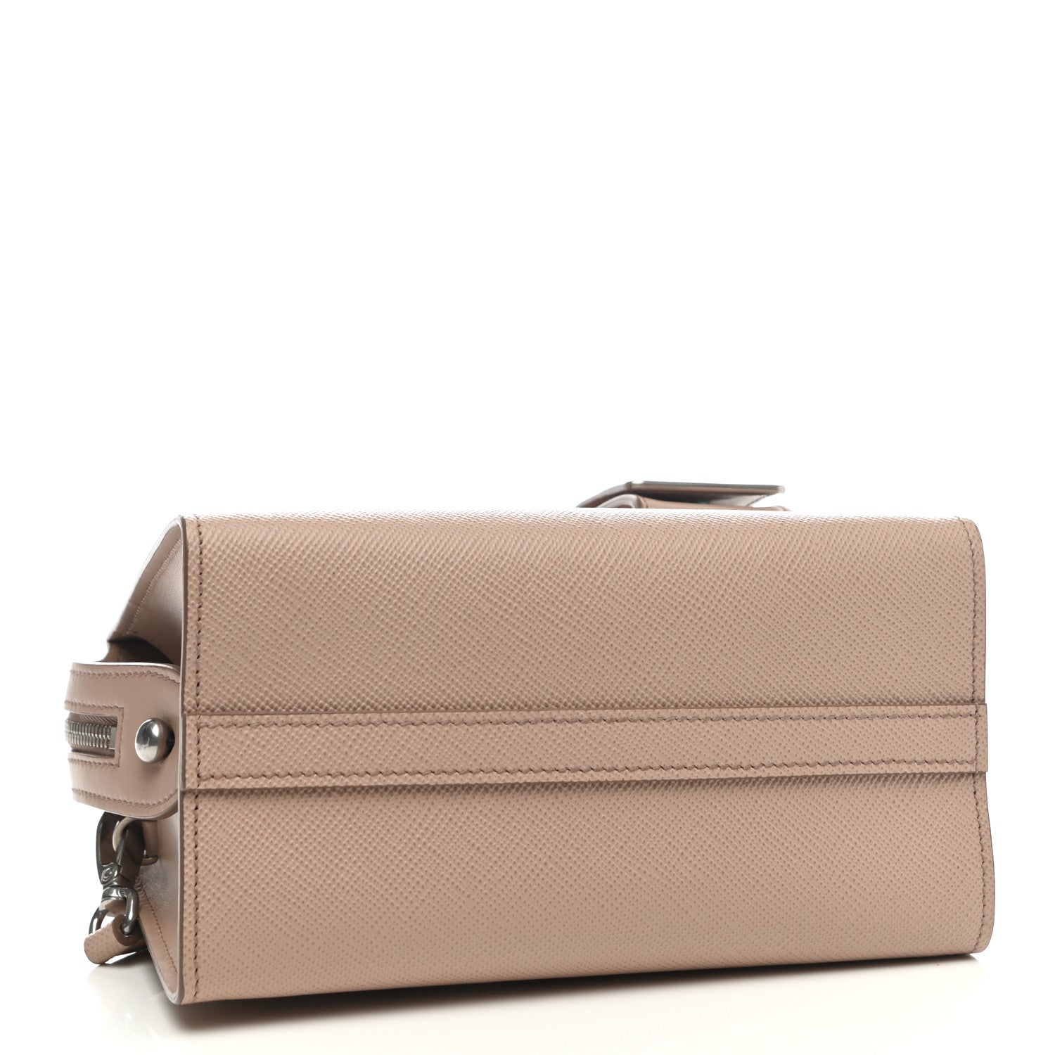 Prada Saffiano Cuir Calfskin Mini Monochrome Top Handle Tote Cipria 4 of 8