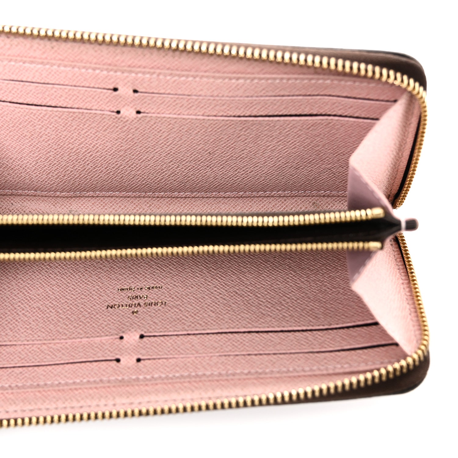 Louis Vuitton Damier Ebene Clemence Wallet Rose Ballerine 5 of 8