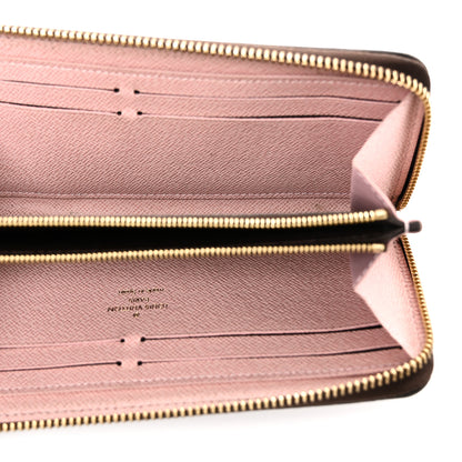 Louis Vuitton Damier Ebene Clemence Wallet Rose Ballerine 5 of 8