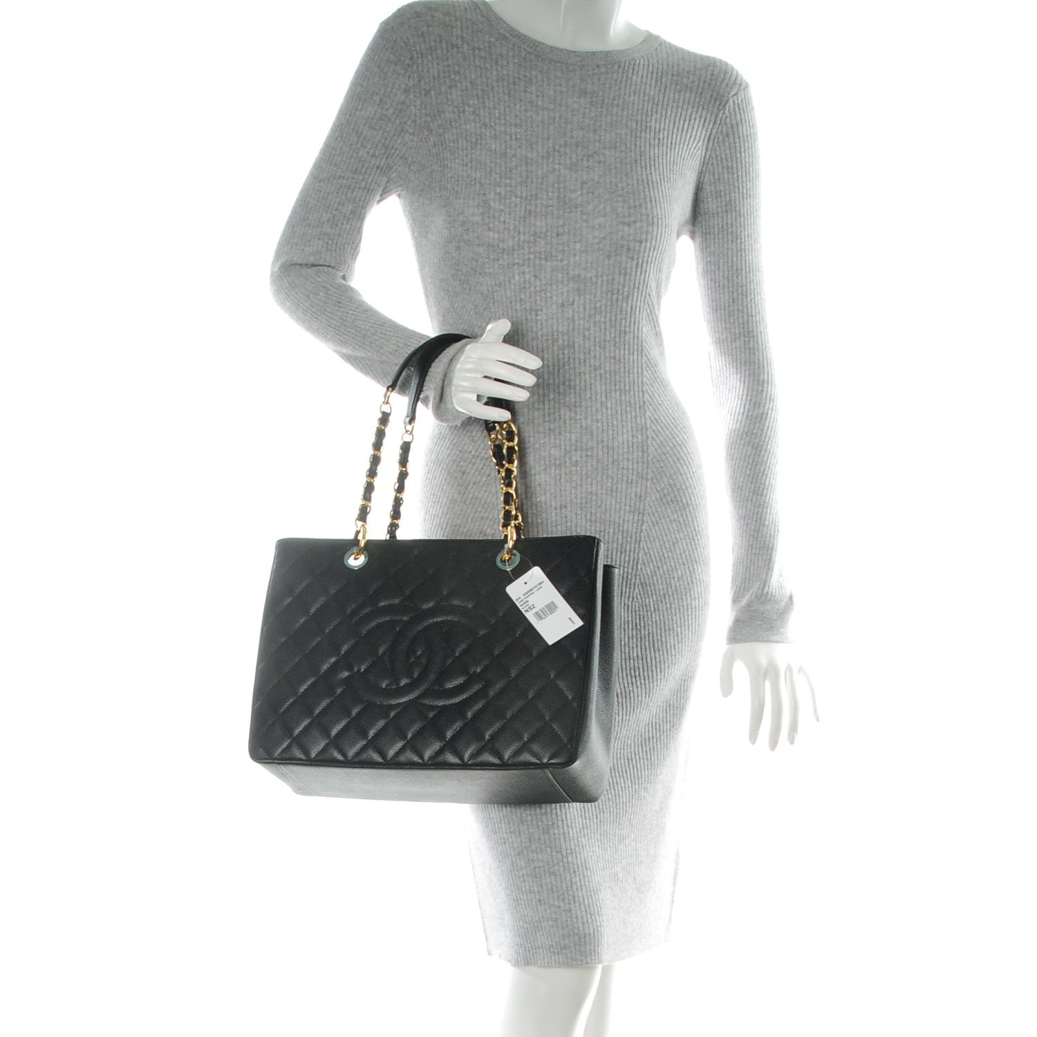 Chanel Caviar Quilted Grand Shopping Tote GST Black 2 of 7