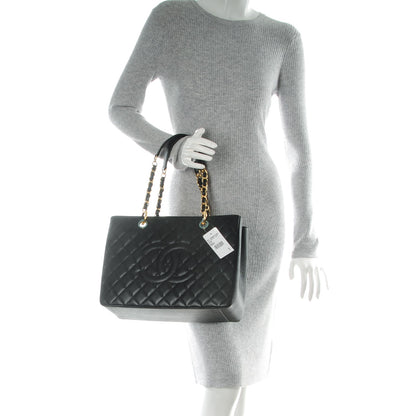 Chanel Caviar Quilted Grand Shopping Tote GST Black 2 of 7