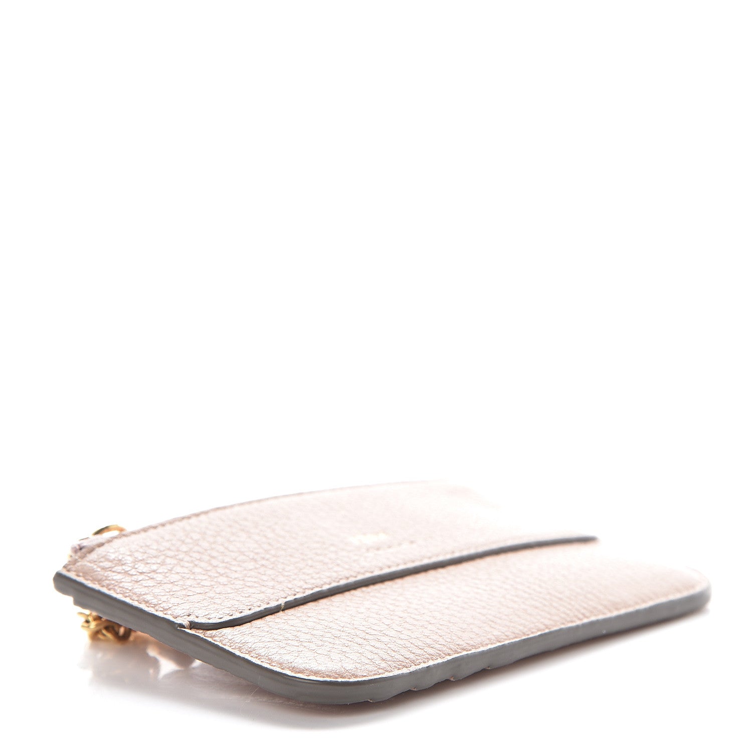 Chloe Grained Calfskin Drew Card Holder Cement Pink 4 of 8