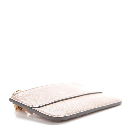 Chloe Grained Calfskin Drew Card Holder Cement Pink 4 of 8