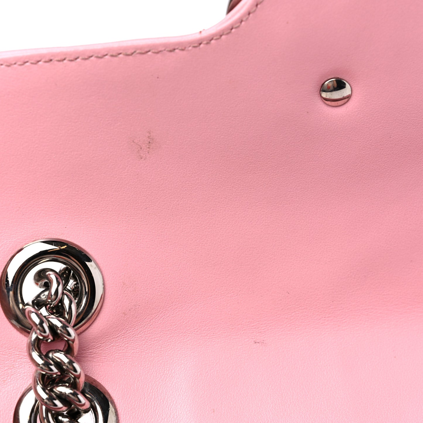 Calfskin Matelasse Mini GG Marmont Shoulder Bag Wild Rose