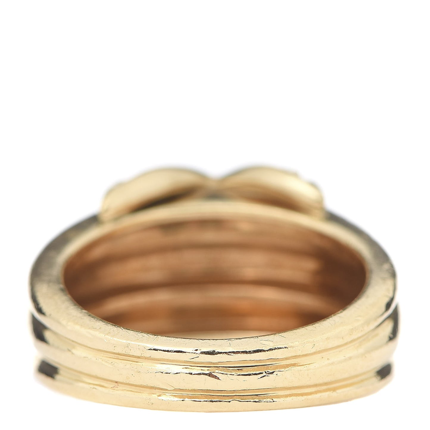 18K Yellow Gold Diamond Signature X Ring 54 6.75