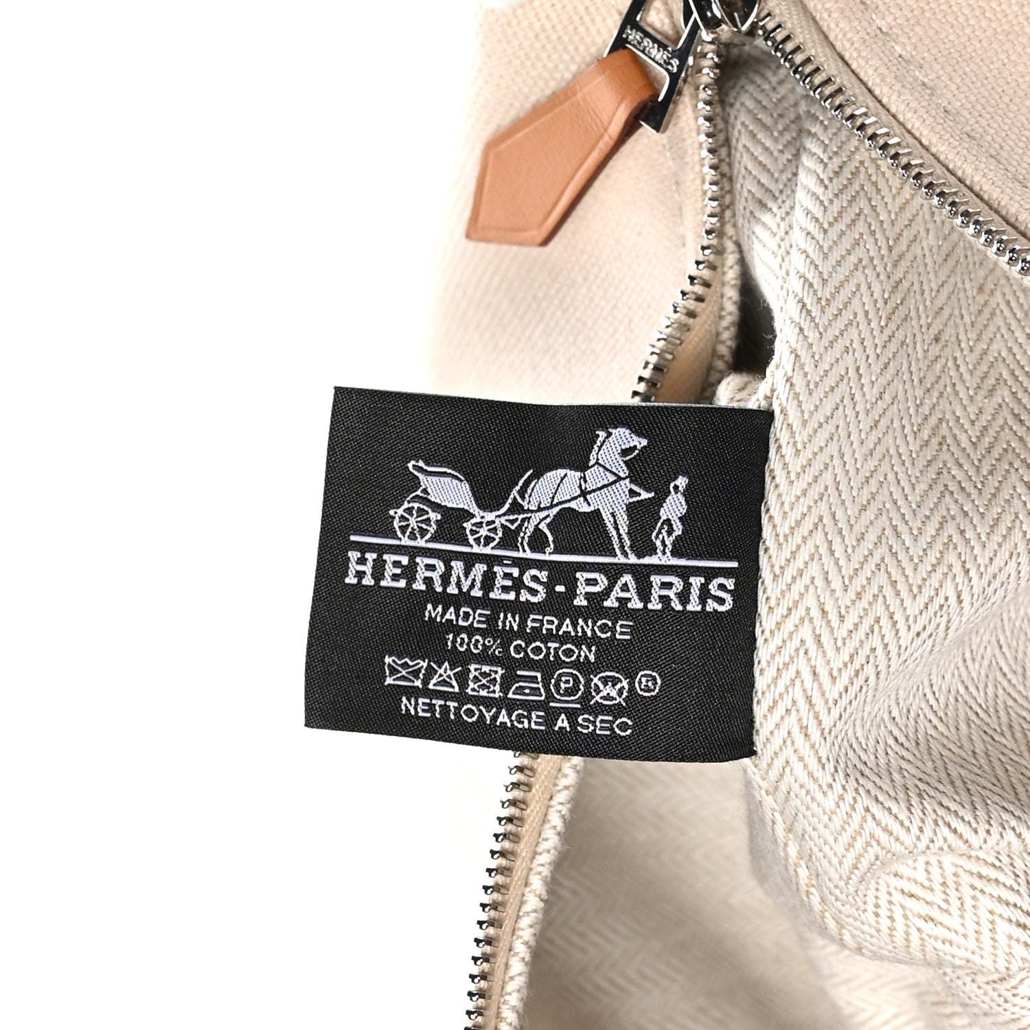 Hermes Canvas Bride-A-Brac Pouch Natural 6 of 9