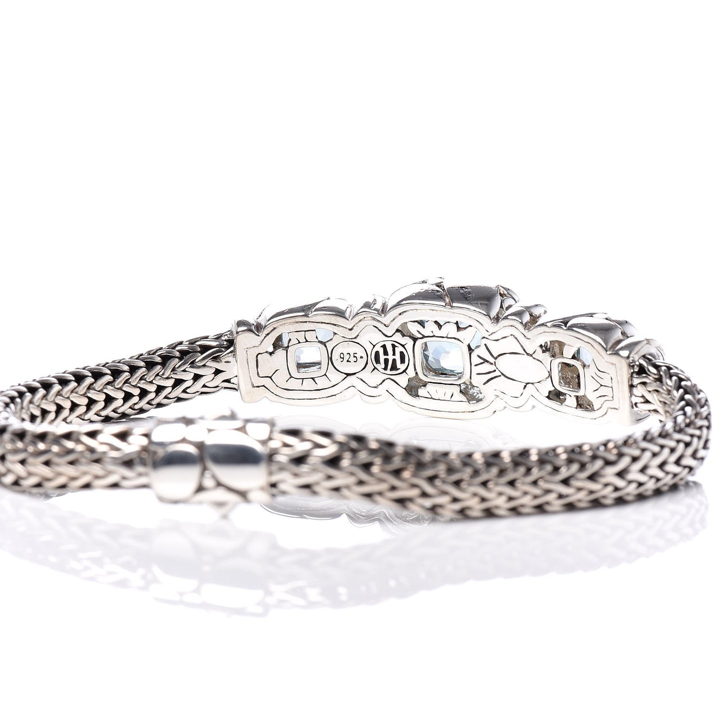 Sterling Silver Blue Topaz Batu Kali Bracelet