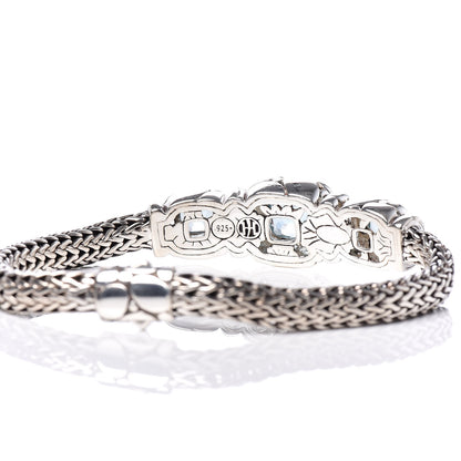 John Hardy Sterling Silver Blue Topaz Batu Kali Bracelet 4 of 5