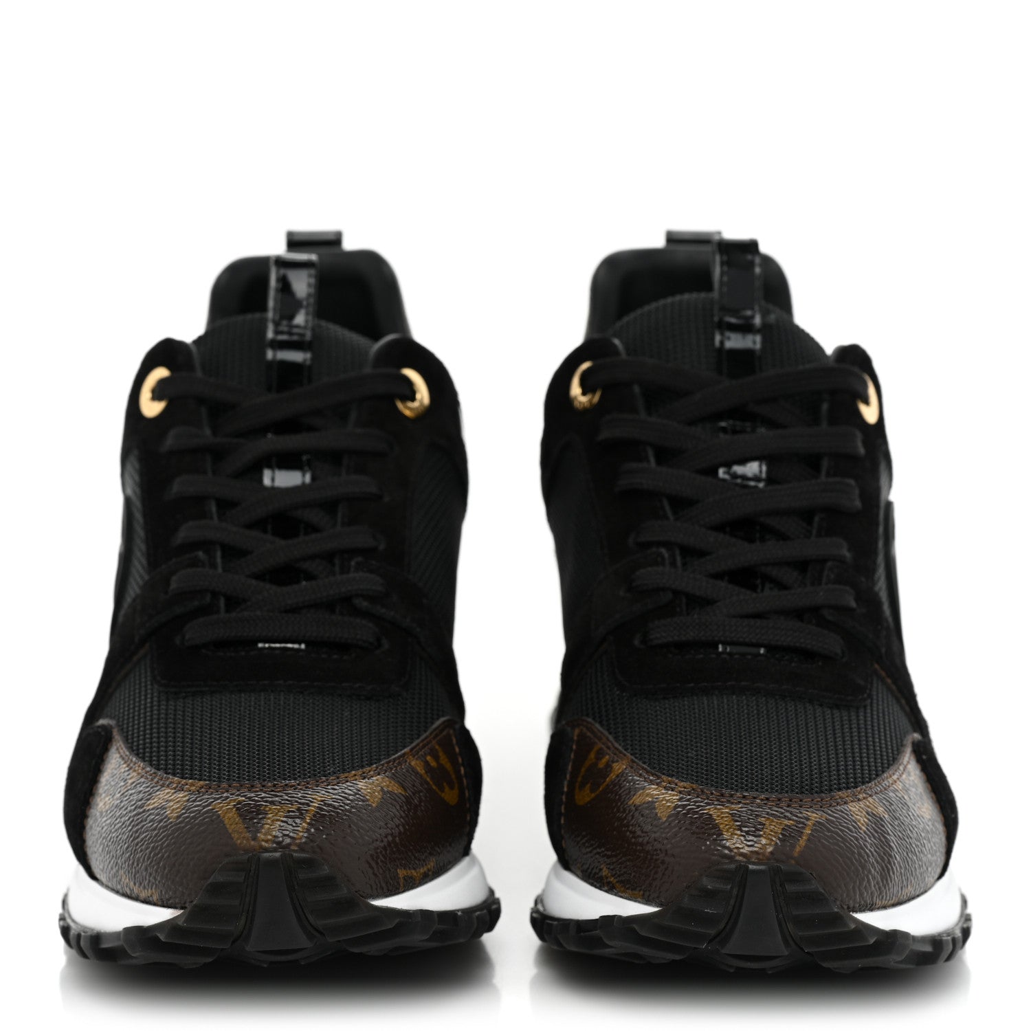 Louis Vuitton Suede Monogram Run Away Sneakers 39.5 Black 2 of 10
