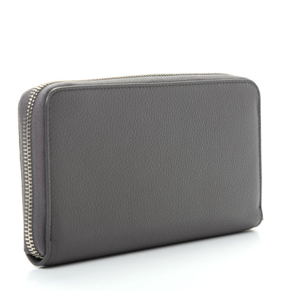 Christian Dior HOMME Grained Calfskin Zipped Wallet Grey 3 of 7