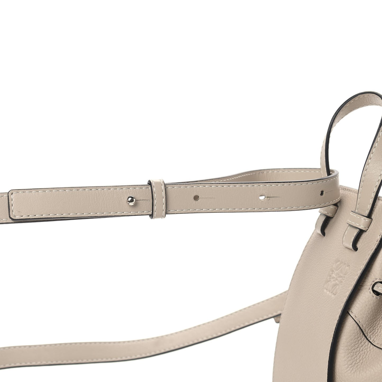 Grained Calfskin Mini Hammock Shoulder Bag Soft Soft White