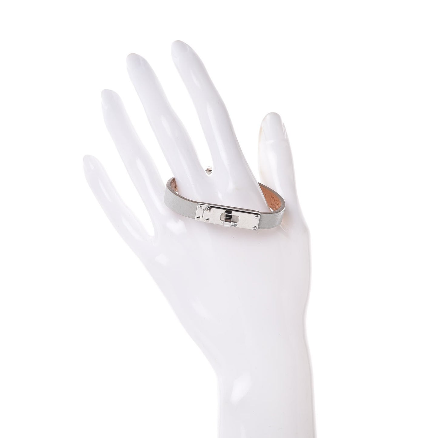 Tadelakt Micro Kelly Bracelet XS Gris Perle