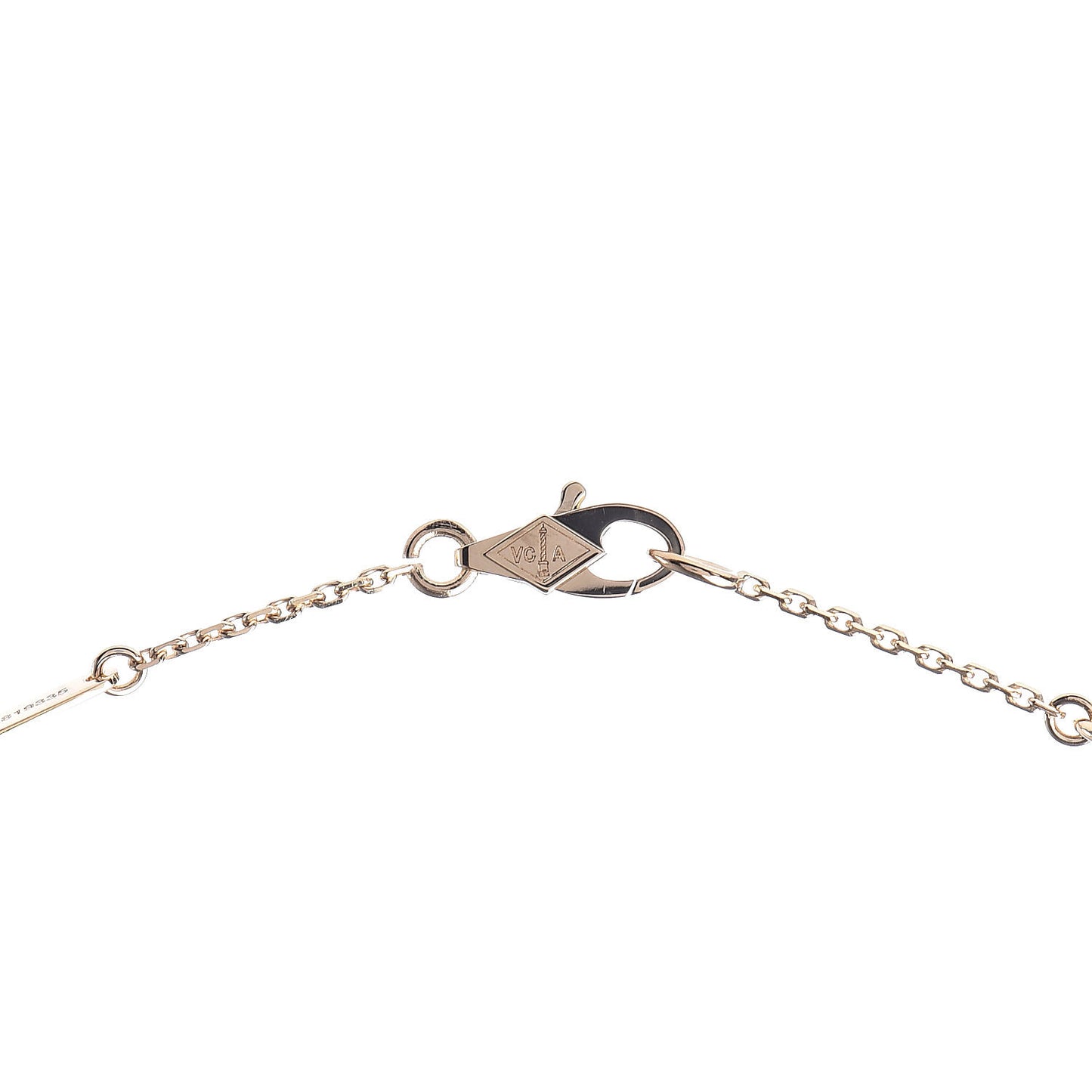 18K Yellow Gold Mother of Pearl Sweet Alhambra Pendant Necklace