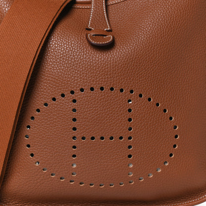 Hermes Taurillon Clemence Evelyne III PM Gold 7 of 9
