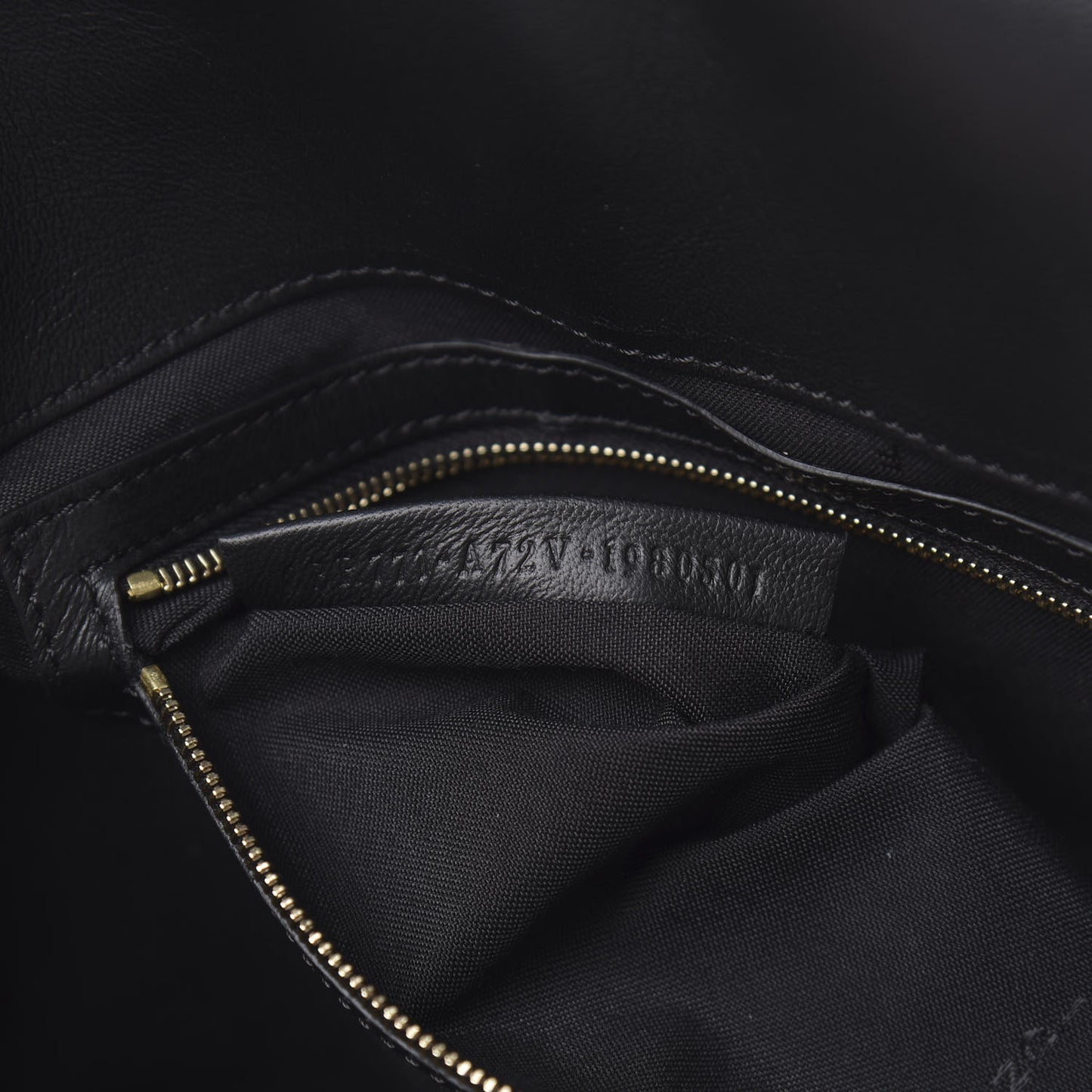 Nappa FF 1974 Embossed Large Baguette Black