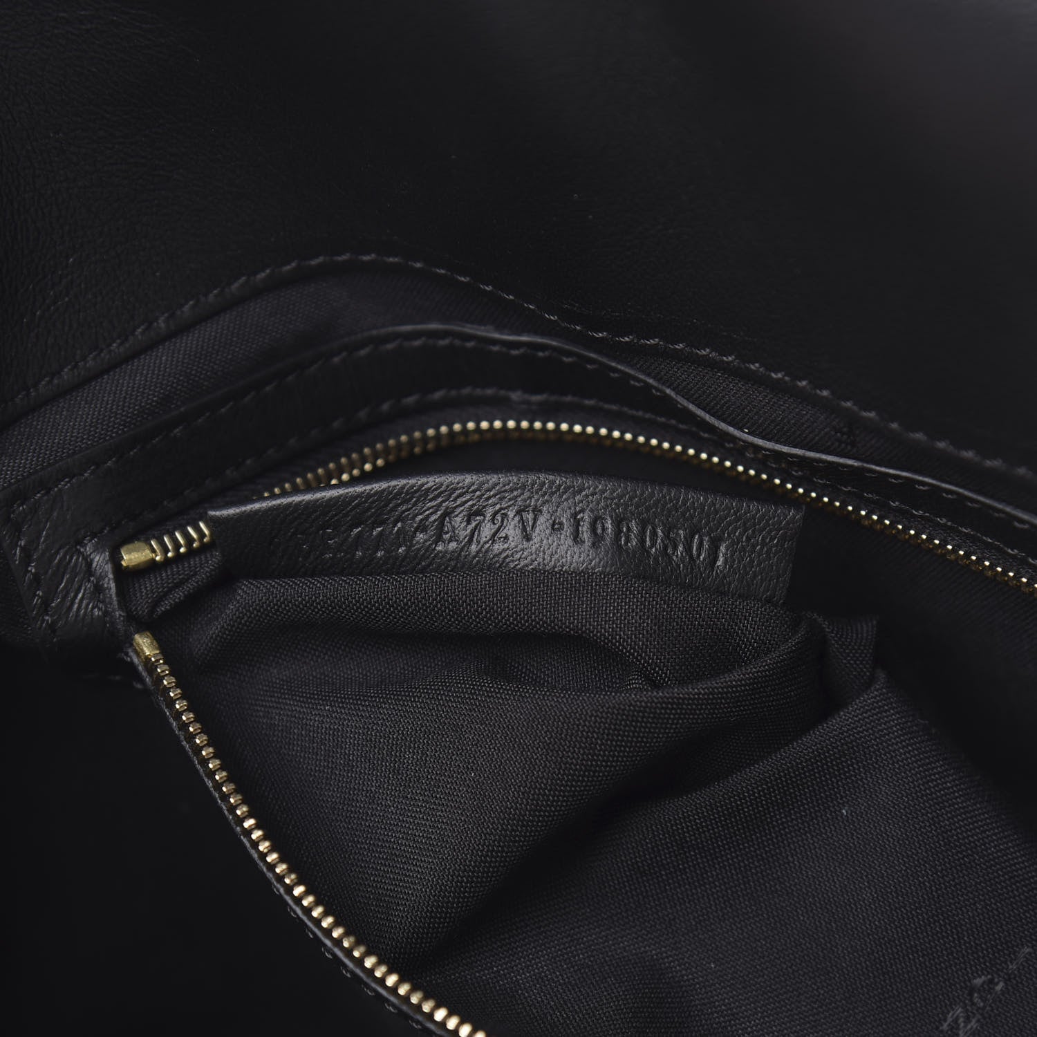 Fendi Nappa FF 1974 Embossed Large Baguette Black 7 of 10