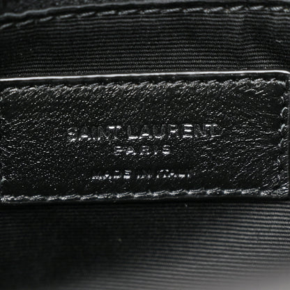 Saint Laurent Lambskin Quilted Small Loulou Puffer Monogram Chain Satchel Black 6 of 11