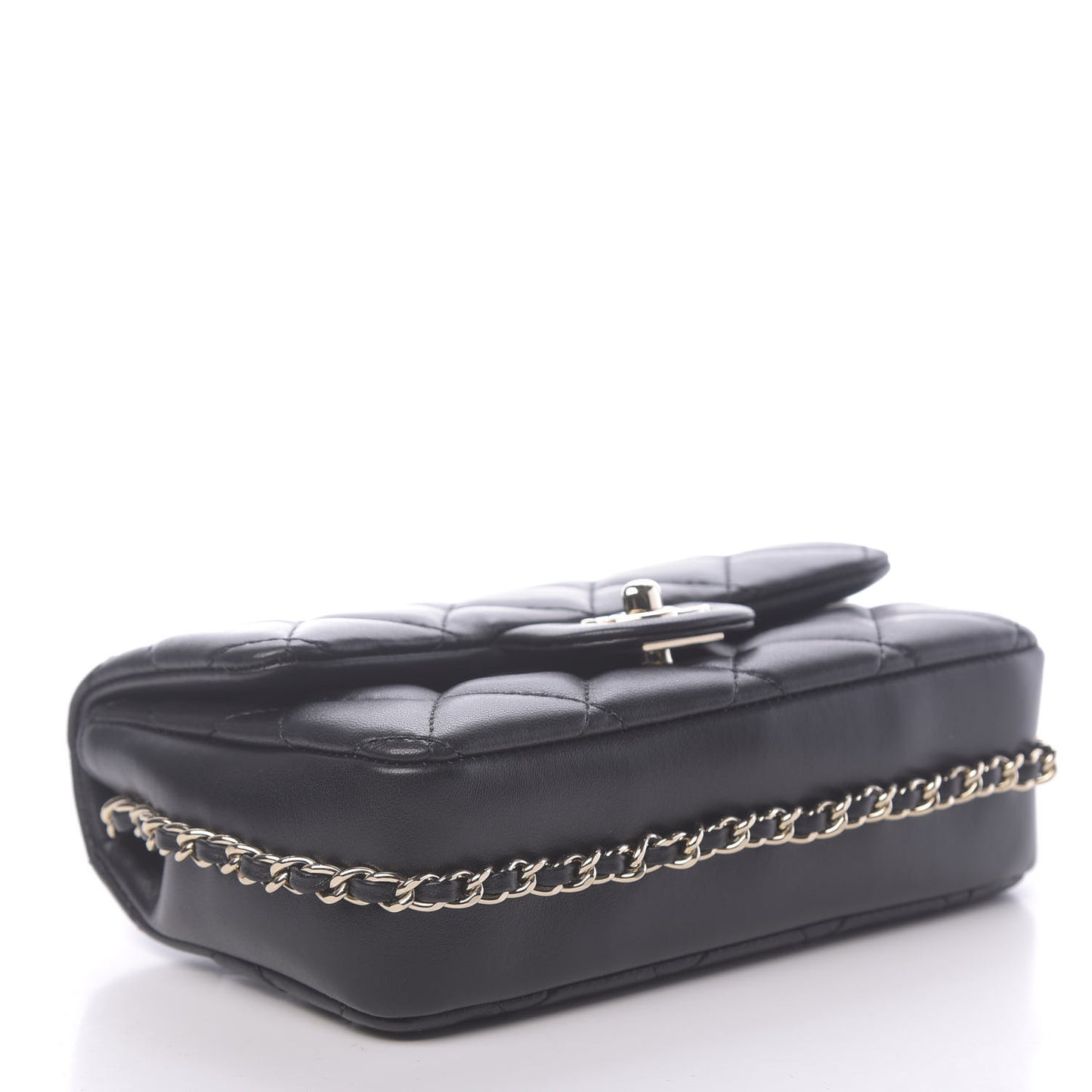 Lambskin Quilted Mini My Precious Flap Black