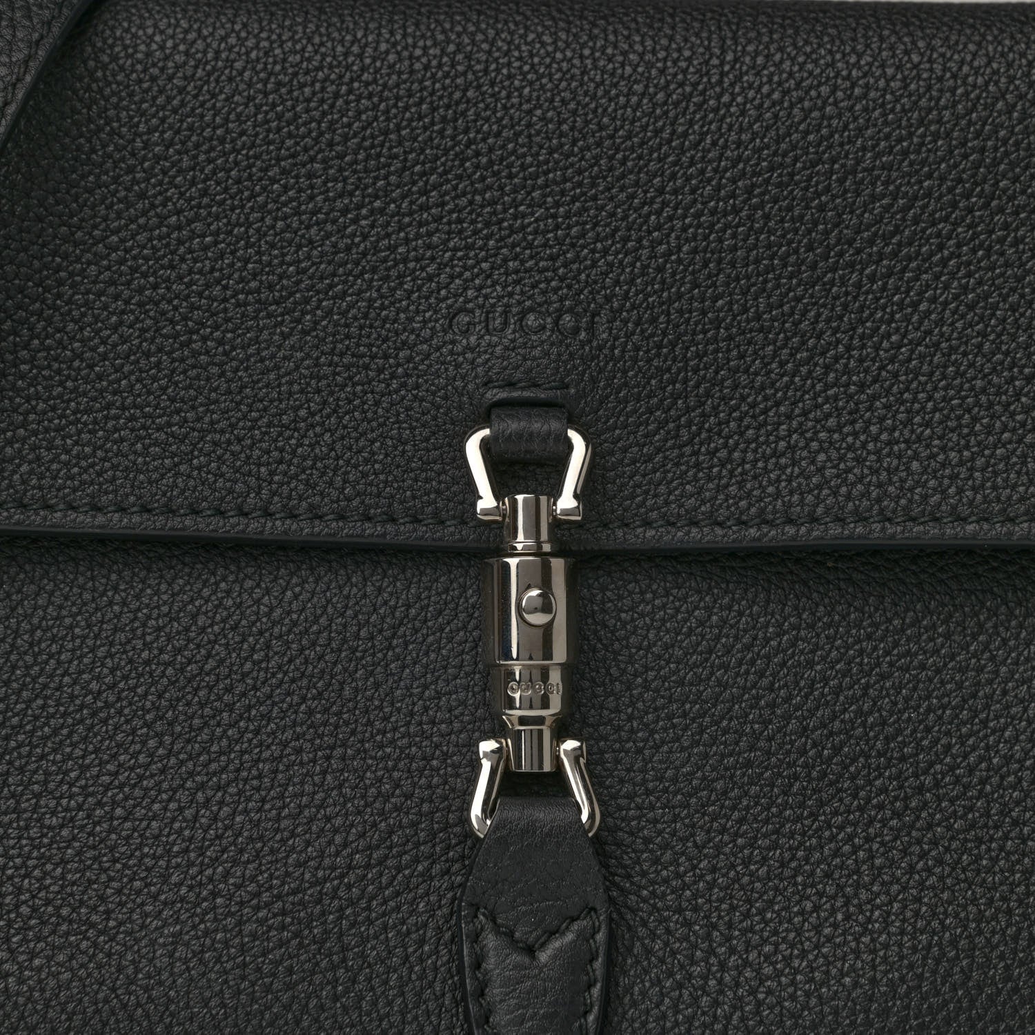 Gucci Grand Prix Calfskin Jackie Convertible Shoulder Bag Black 7 of 10