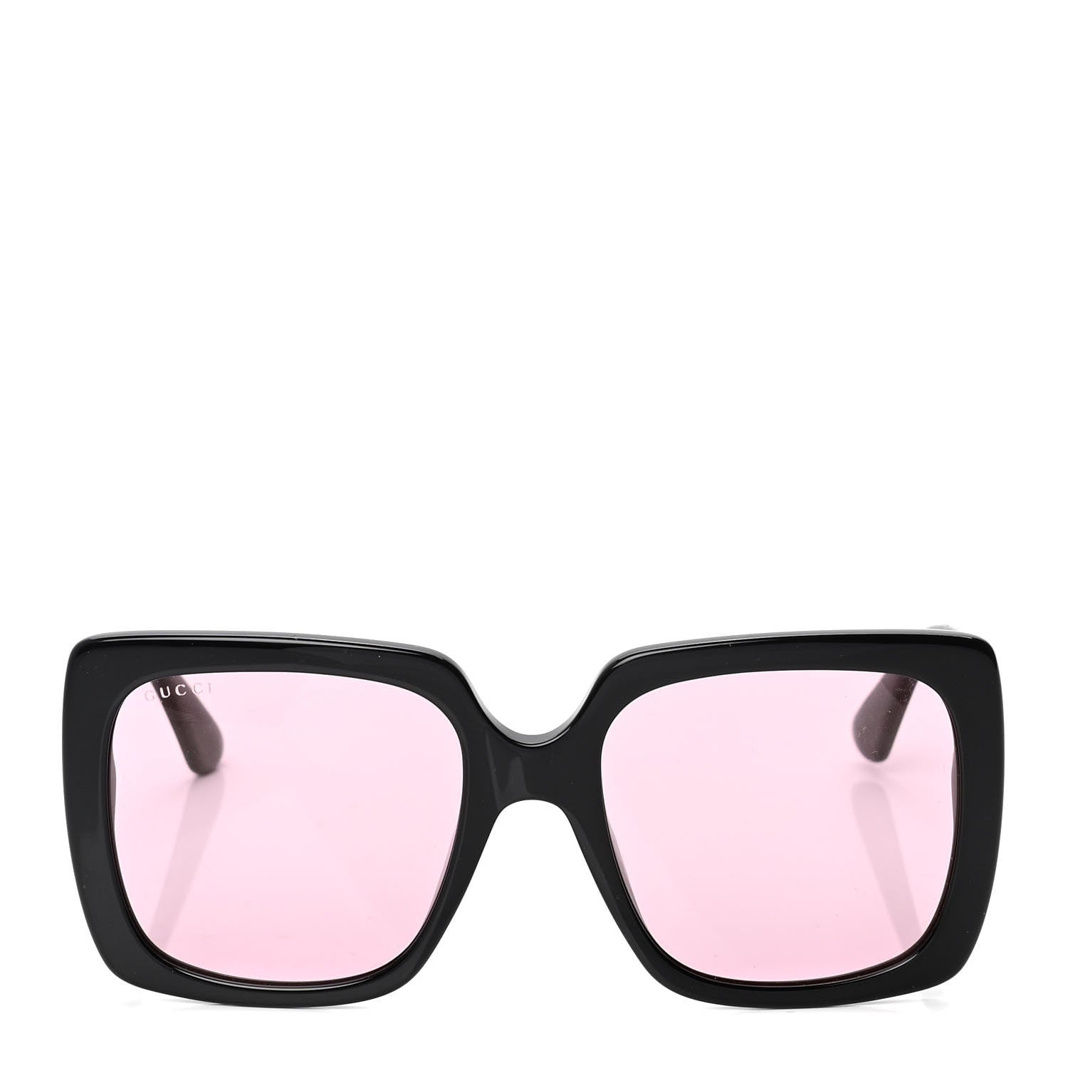 Gucci Crystal Square Frame GG Sunglasses GG0418S Black Pink 2 of 5