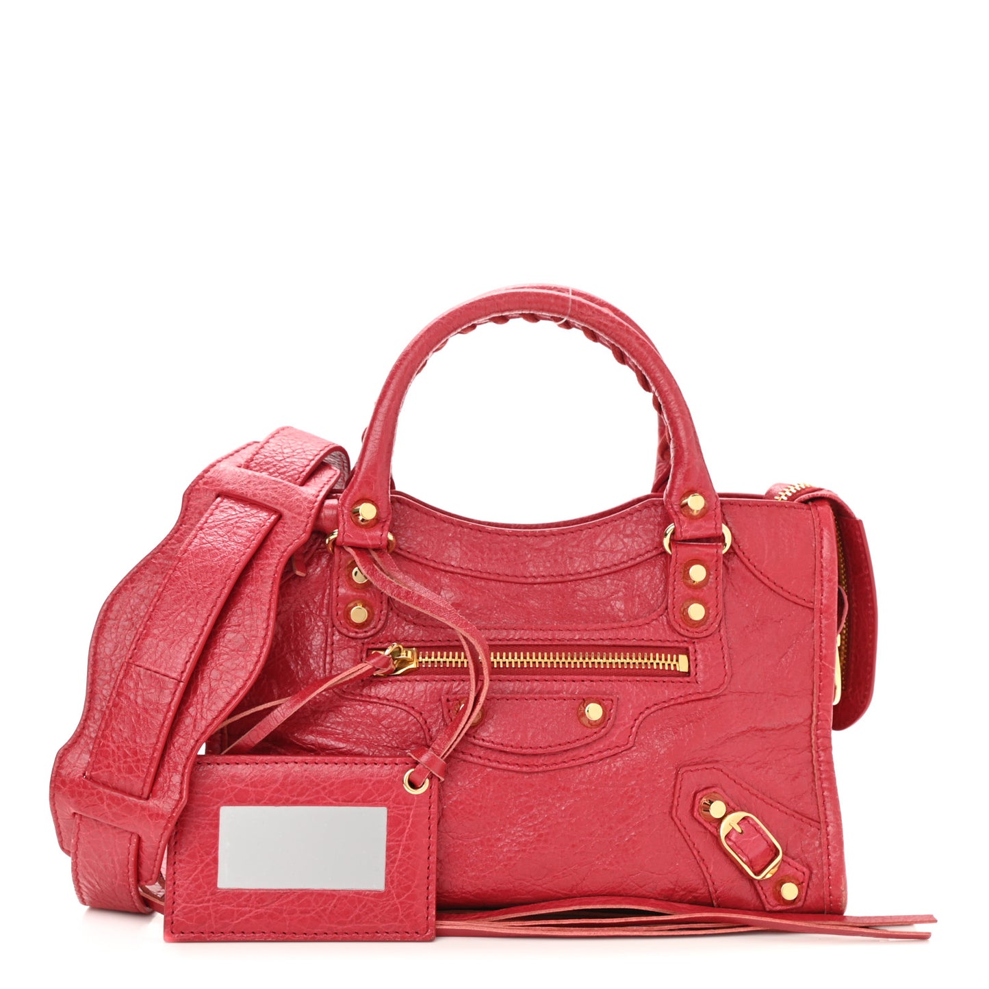 Agneau Classic Gold Hardware Mini City Red Lipstick