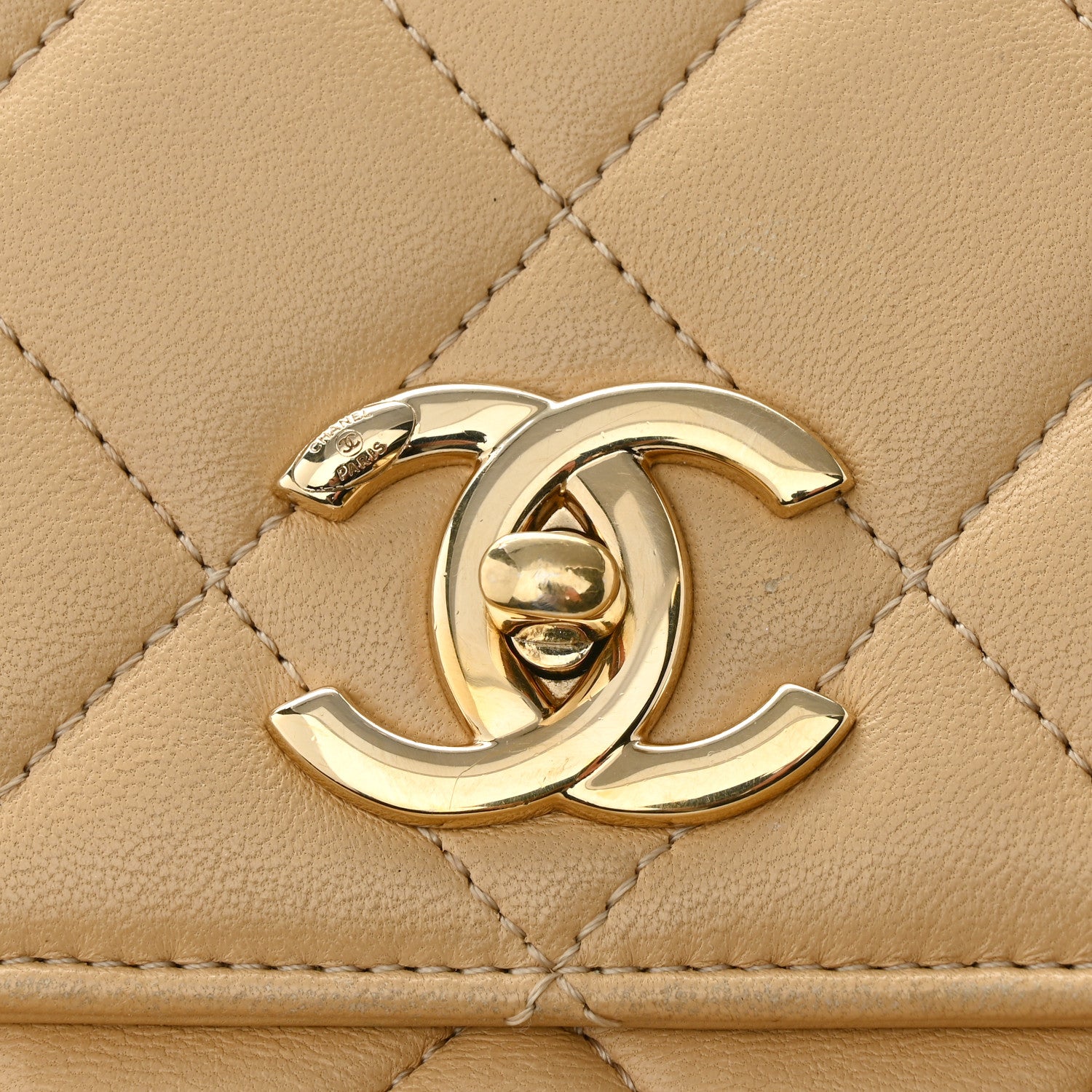 Chanel Lambskin Quilted Medium Trendy CC Flap Dual Handle Bag Beige 16 of 18