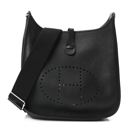 Hermes Taurillon Clemence Evelyne III PM Black 1 of 9
