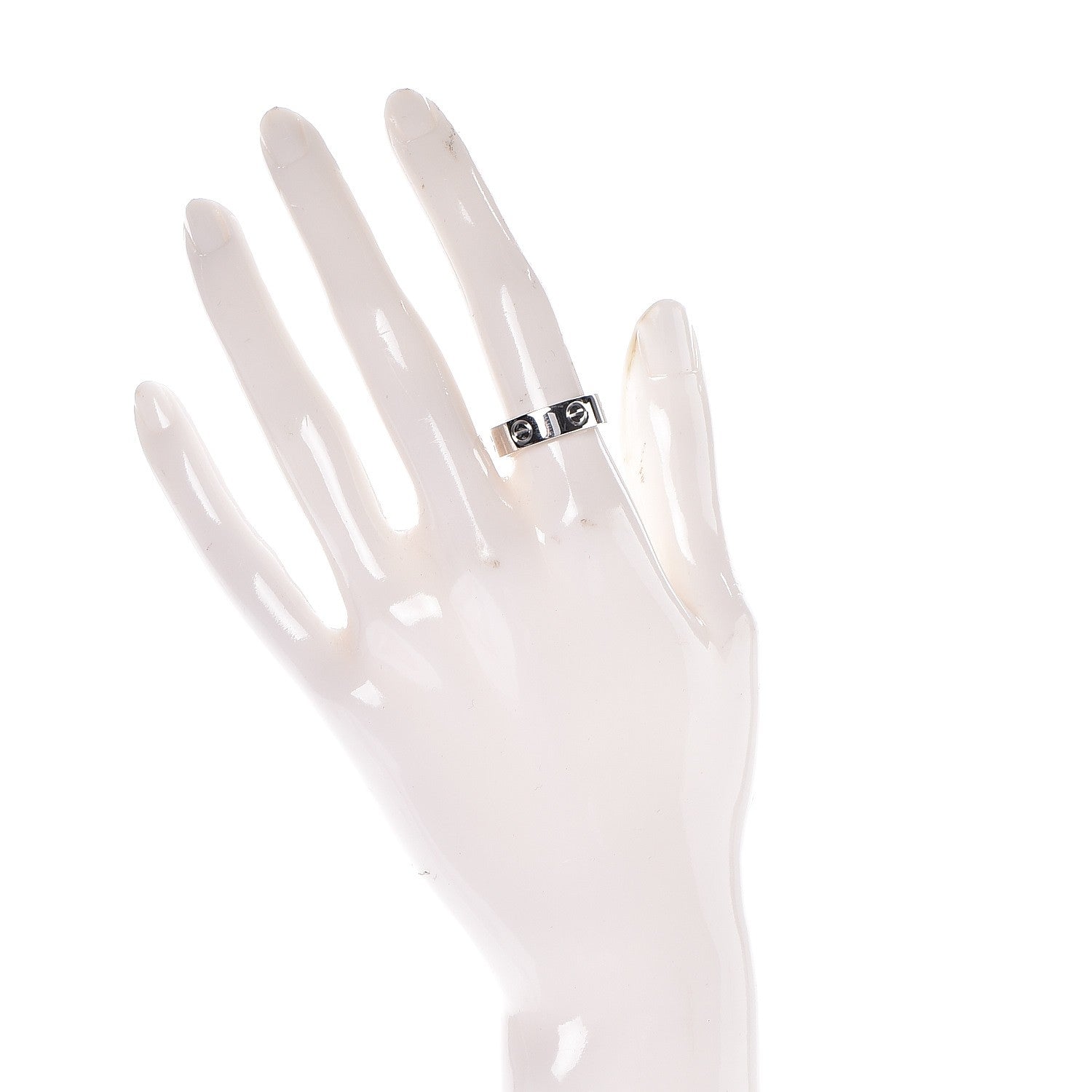Cartier 18K White Gold 5.5mm LOVE Ring 53 6.75 2 of 4
