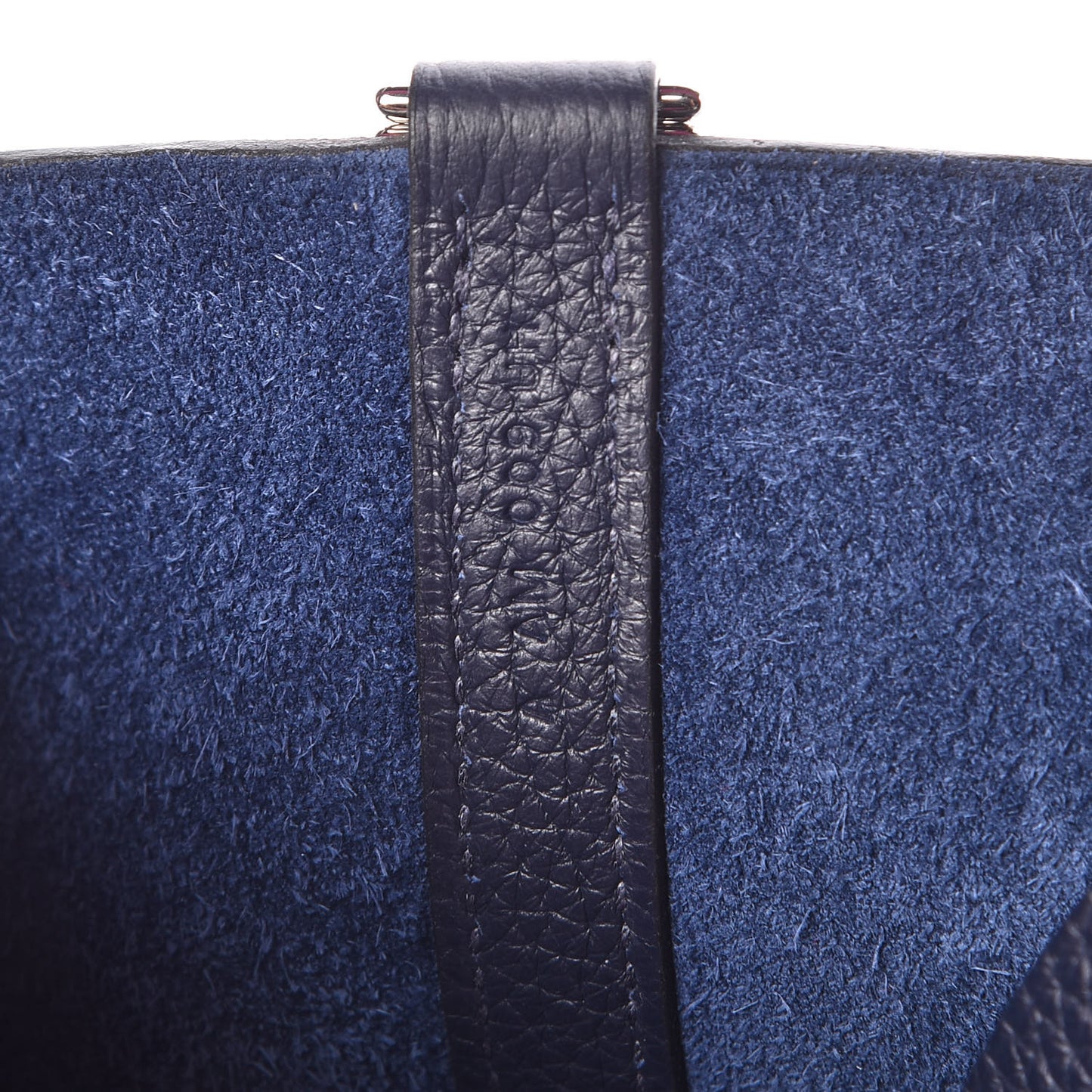 Taurillon Clemence Picotin Lock 18 PM Bleu Nuit Rose Pourpre