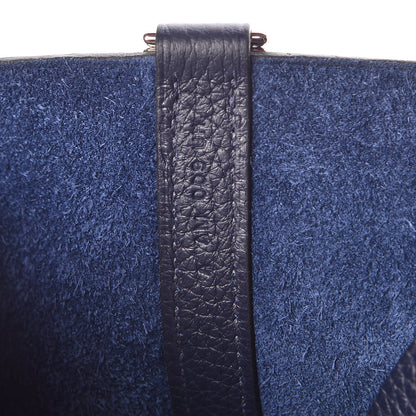 Hermes Taurillon Clemence Picotin Lock 18 PM Bleu Nuit Rose Pourpre 7 of 8
