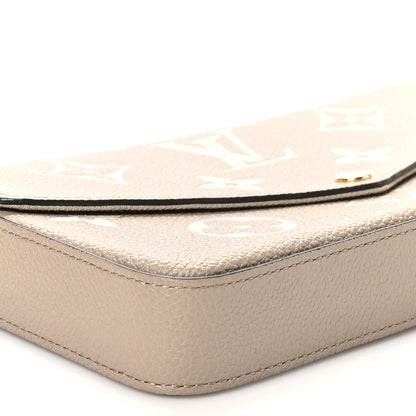 Louis Vuitton Empreinte Monogram Giant Felicie Pochette Tourterelle Creme 9 of 13
