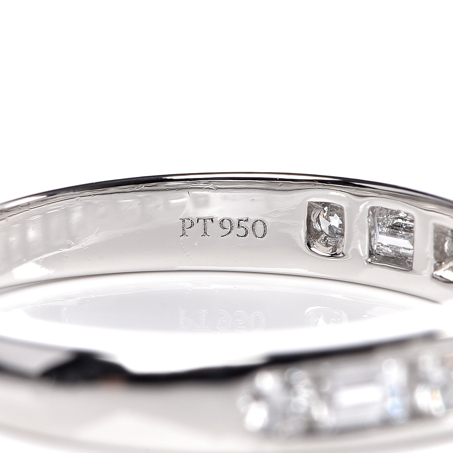 Tiffany Platinum Diamond 3mm Channel-Set Band Ring 56 7.75 6 of 6