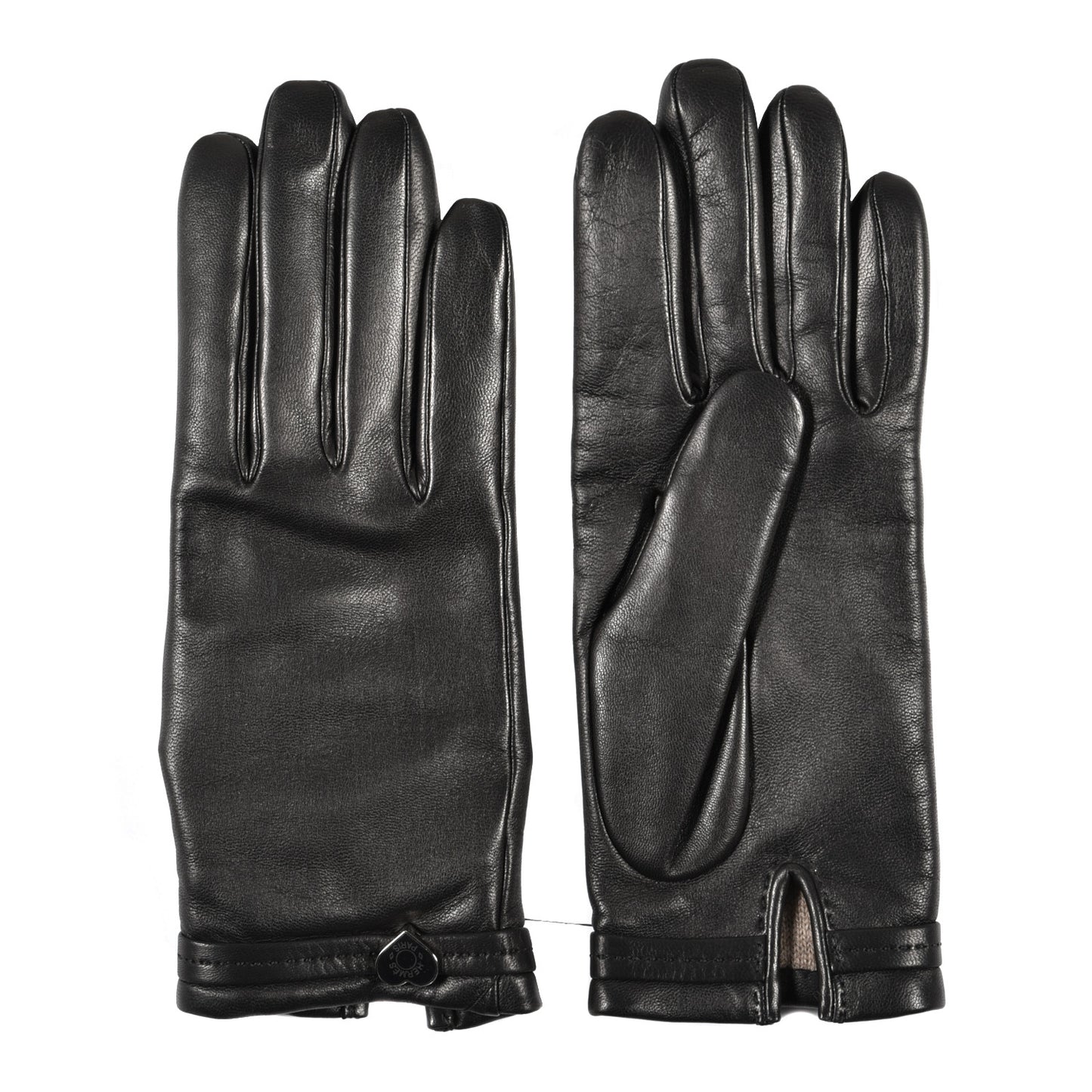 Lambskin Cashmere Dream Love Gloves 7 Black