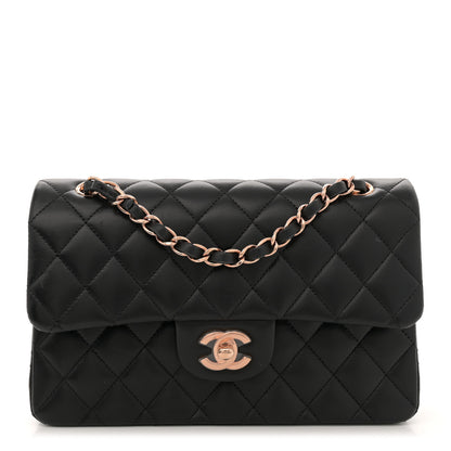 Chanel Lambskin Quilted Small Double Flap Black 1 of 11