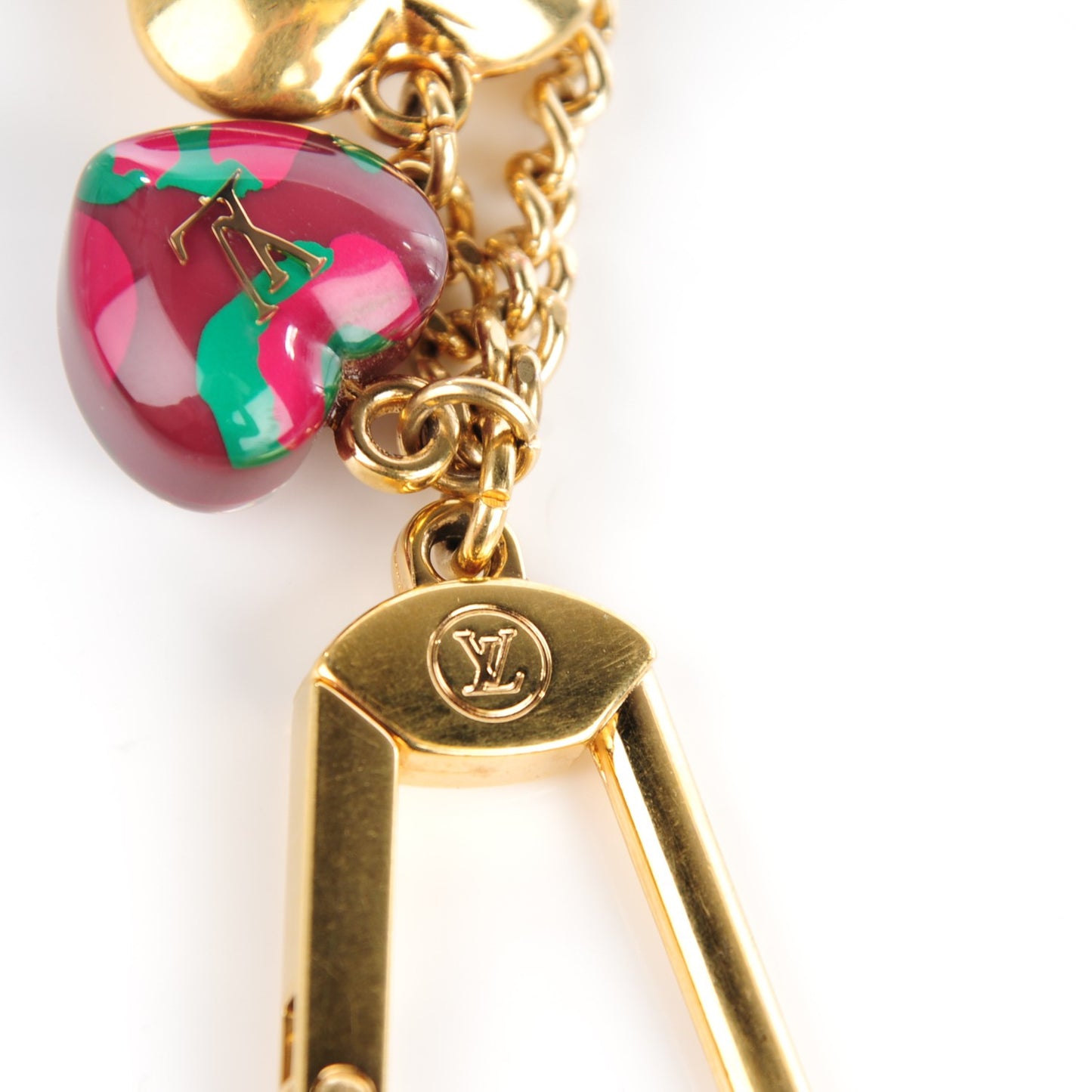 Leopard Heart Bag Charm Key Holder Rouge Fauviste