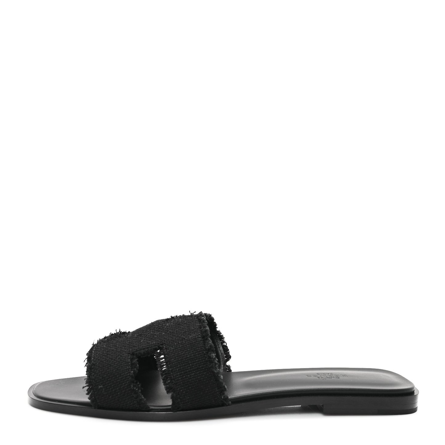 Toile H Oran Fringe Sandals 41 Black