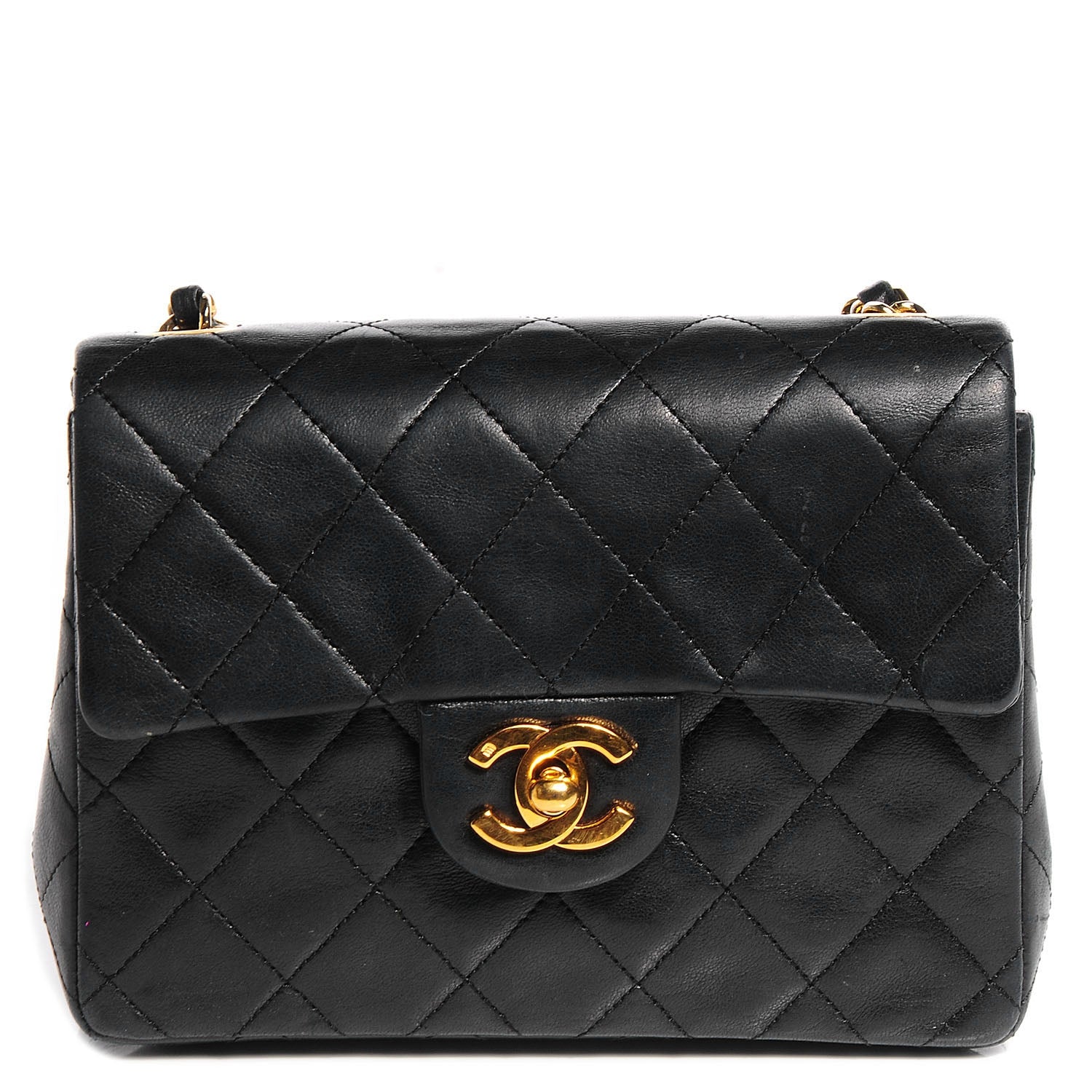 Chanel Lambskin Quilted Mini Square Flap Black 1 of 10