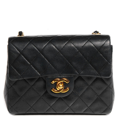 Chanel Lambskin Quilted Mini Square Flap Black 1 of 10