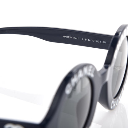 Chanel x Pharrell Williams Round 19mm Sunglasses Indigo Gris 5 of 7