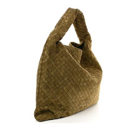 Bottega Veneta Suede Intrecciato Large Hop Mud 3 of 10