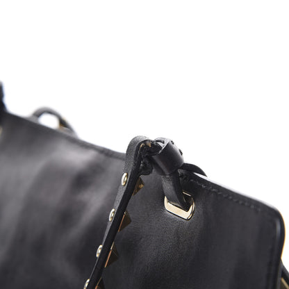 Valentino Garavani Vitello Medium Rockstud Tote Black 16 of 18
