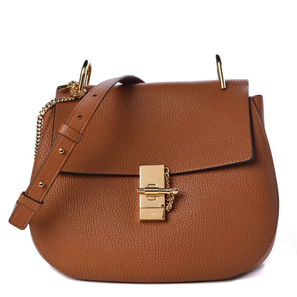 Chloe Grained Lambskin Medium Drew Shoulder Bag Caramel 1 of 11