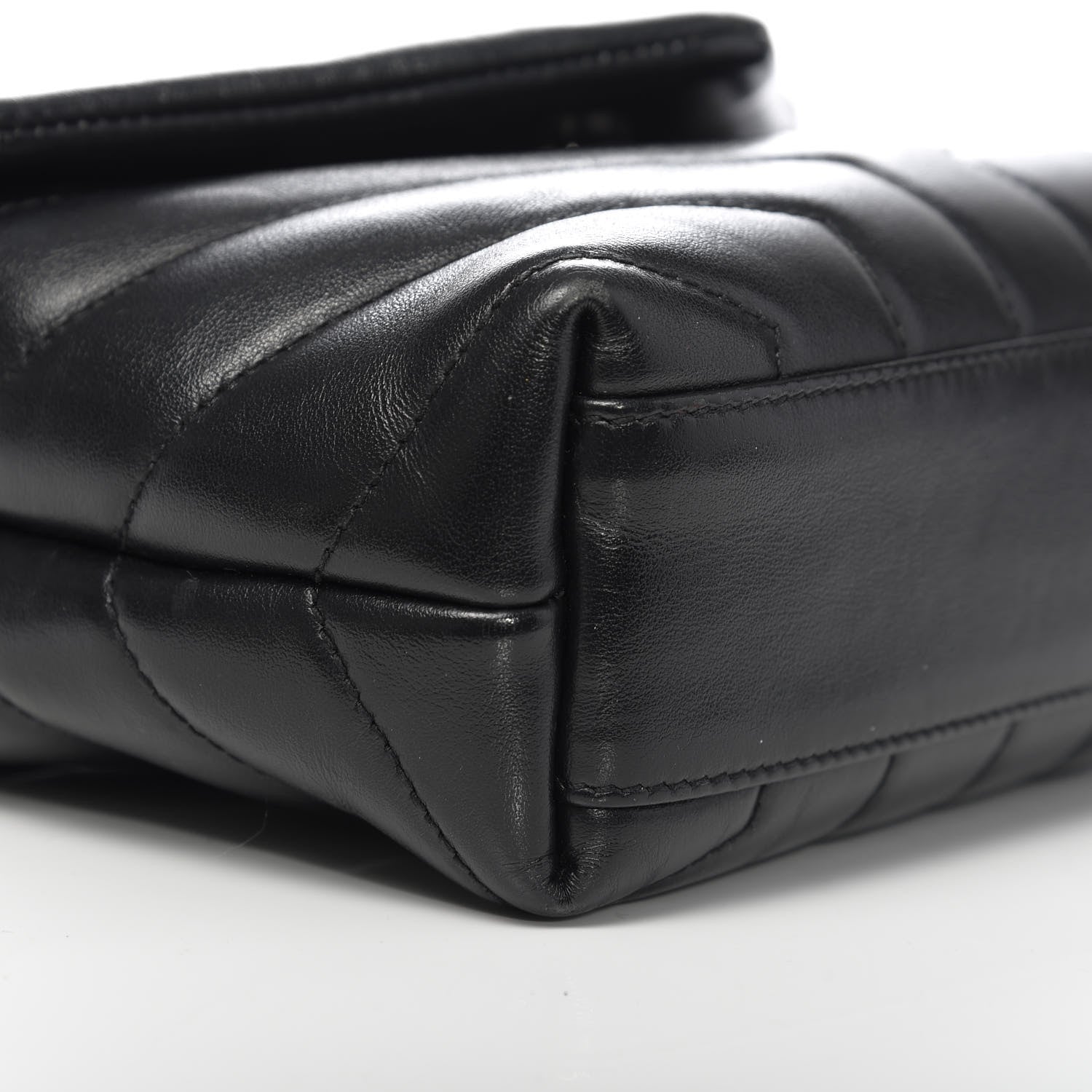 Saint Laurent Calfskin Y Quilted Monogram Toy Loulou Crossbody Bag Black 10 of 12