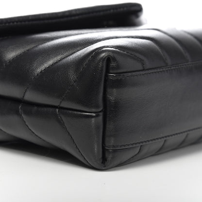 Saint Laurent Calfskin Y Quilted Monogram Toy Loulou Crossbody Bag Black 10 of 12