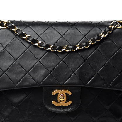 Chanel Lambskin Quilted Medium Double Flap Black 12 of 12