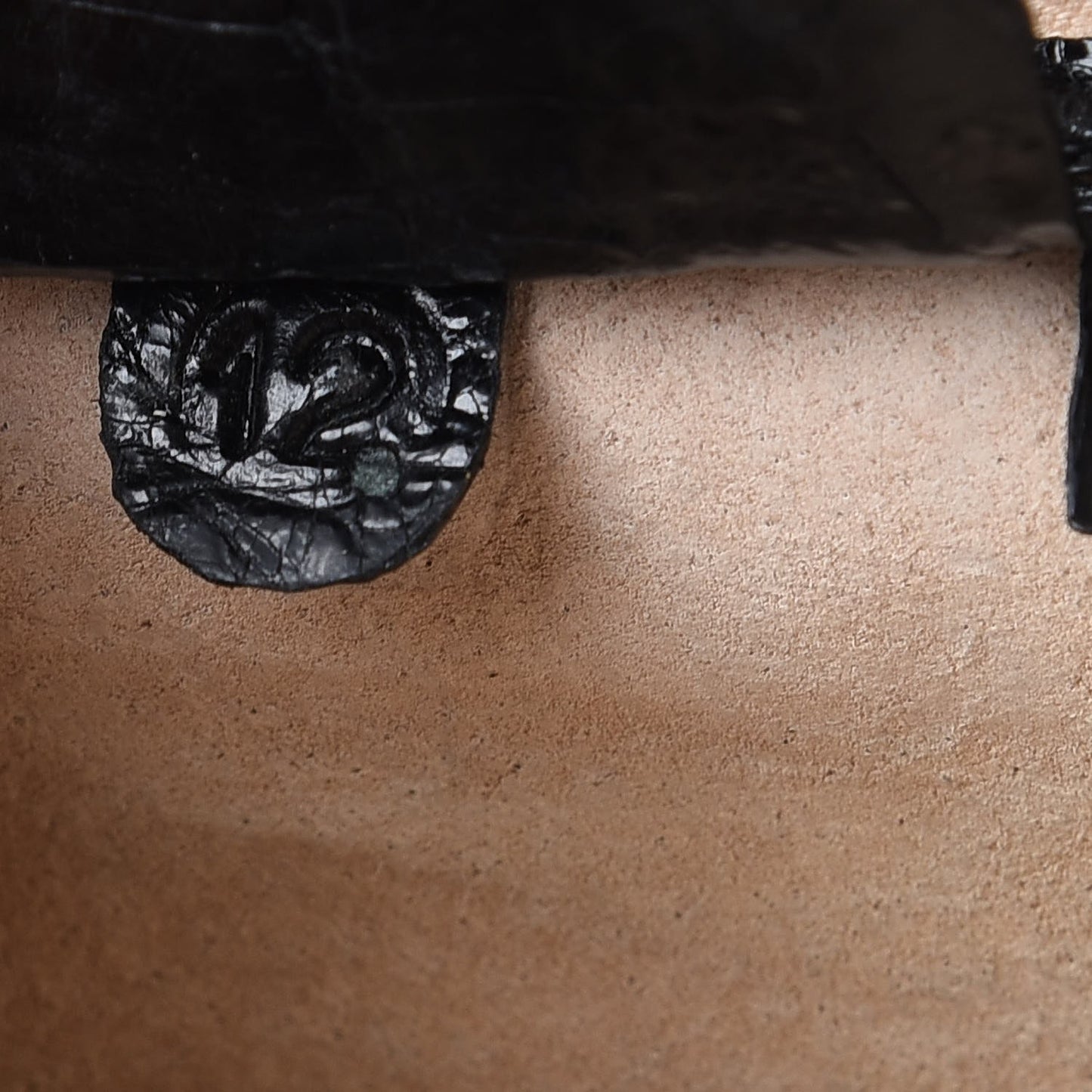 Straw Crocodile Shopping Tote Black