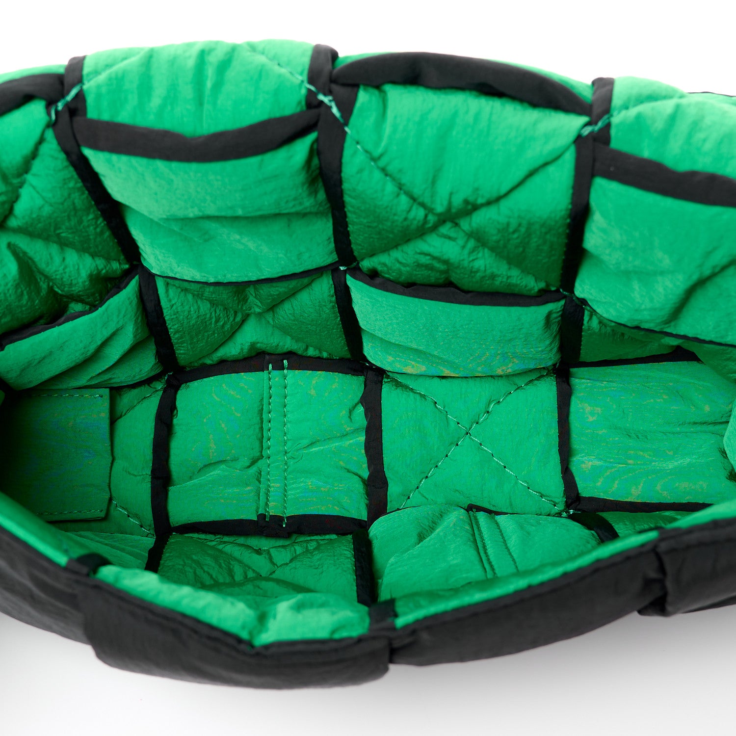 Bottega Veneta Nylon Intrecciato Padded Tech Cassette Bag Black Green 6 of 11