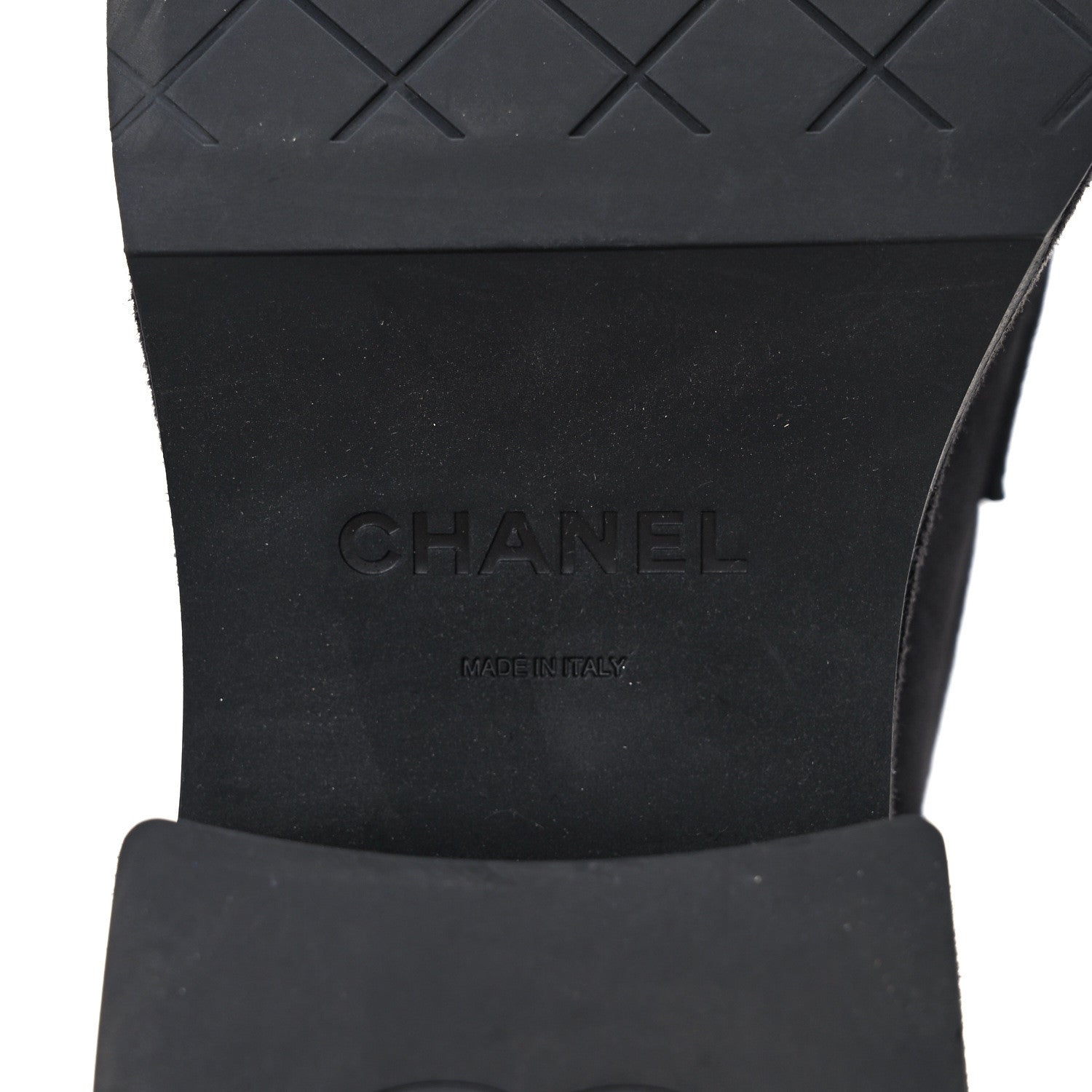 Chanel Suede CC Platform Loafers 36.5 Black 6 of 8